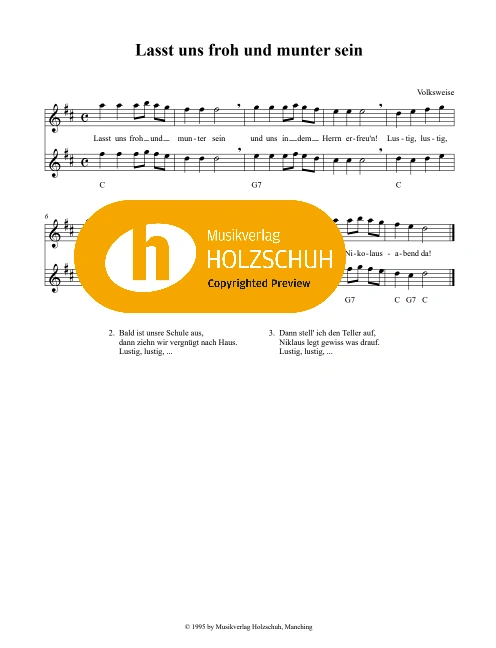 Lasst uns froh und munter sein